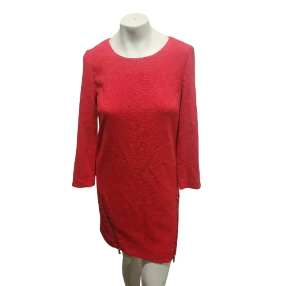 J Crew Double‎ Zip Shift Dress Womens Sz 4 Office Holiday Party Polished Winter